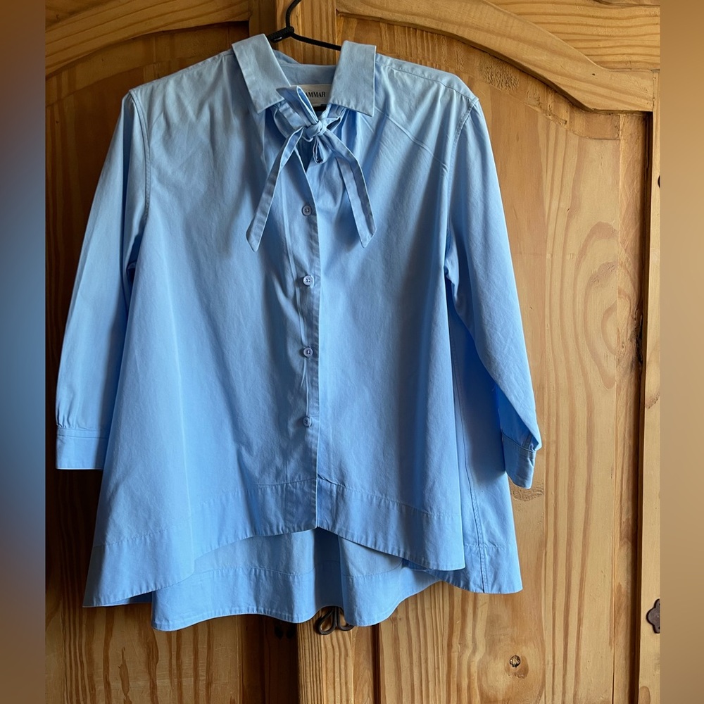 Grammar NYC The Preposition Shirt Sky Blue Size 12